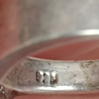  Красив сребърен пръстен със седеф 1НS, снимка 2 - Пръстени - 44389294