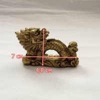 Сувенир малка статуетка китайски дракон в бронзов цвят , снимка 5 - Декорация за дома - 44466472