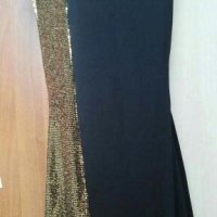 Официална дълга рокля - черно и златисто 🍀👗L,XL(44-46р-р)👗🍀, снимка 8 - Рокли - 35271577