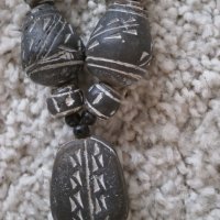  Традиционен африкански гердан-комбинация от пясъчна мъниста, снимка 10 - Колиета, медальони, синджири - 31062167