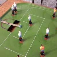 Стара ламаринена игра, футбол има забележки , снимка 4 - Колекции - 40726456