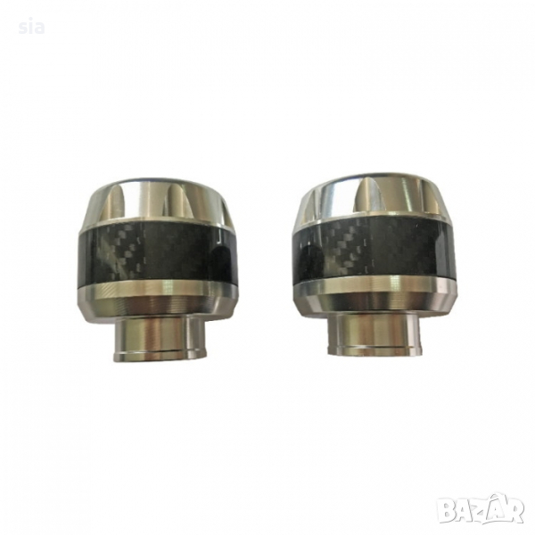 Краш бар за мотоциклет, Краш тапи за мотор, алуминий, сив цвят, снимка 1