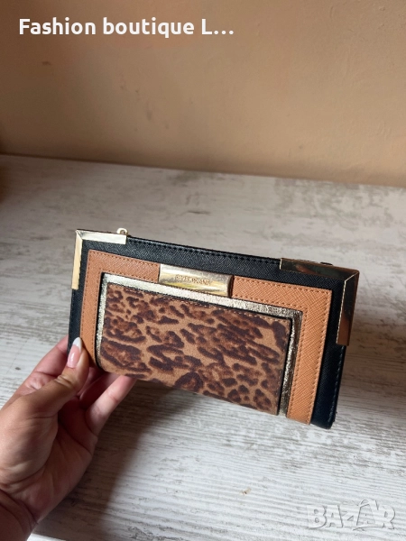 River Island дамски портфейл с тигров елемент и златни детайли с много джобове за карти и монетник ❤, снимка 1