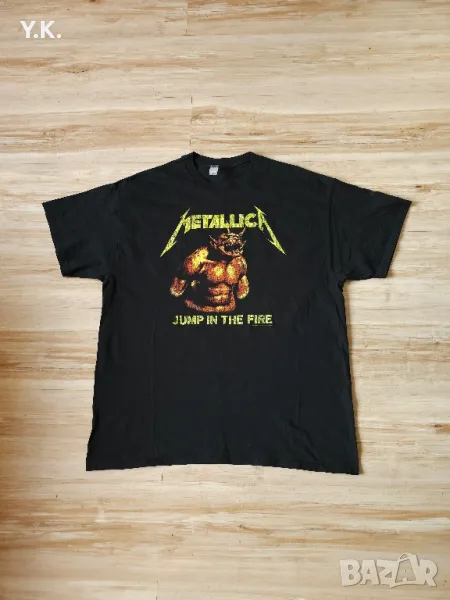 Оригинална мъжка тениска Gildan x Metallica Jump in the fire, снимка 1