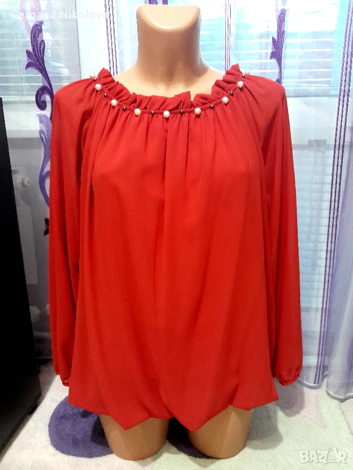 Нова блуза червена, снимка 1