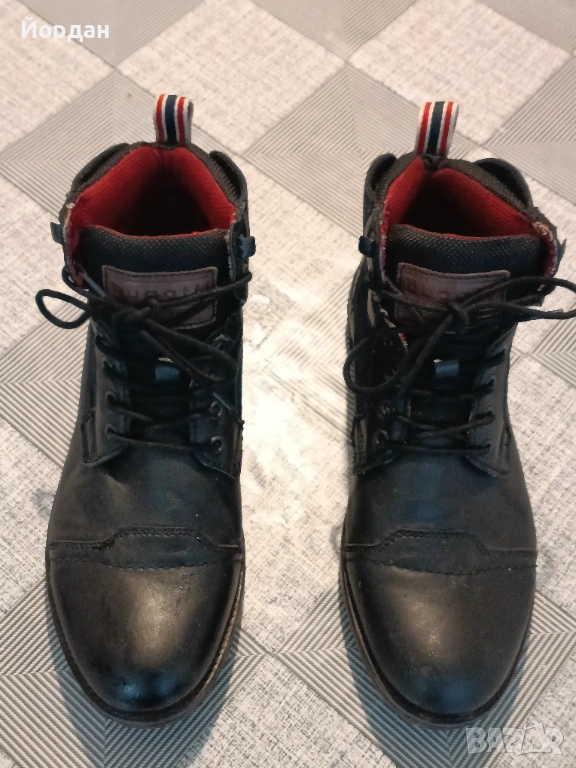 Bogatti Мъжки зимни боти от естествена кожа размер 43, снимка 1