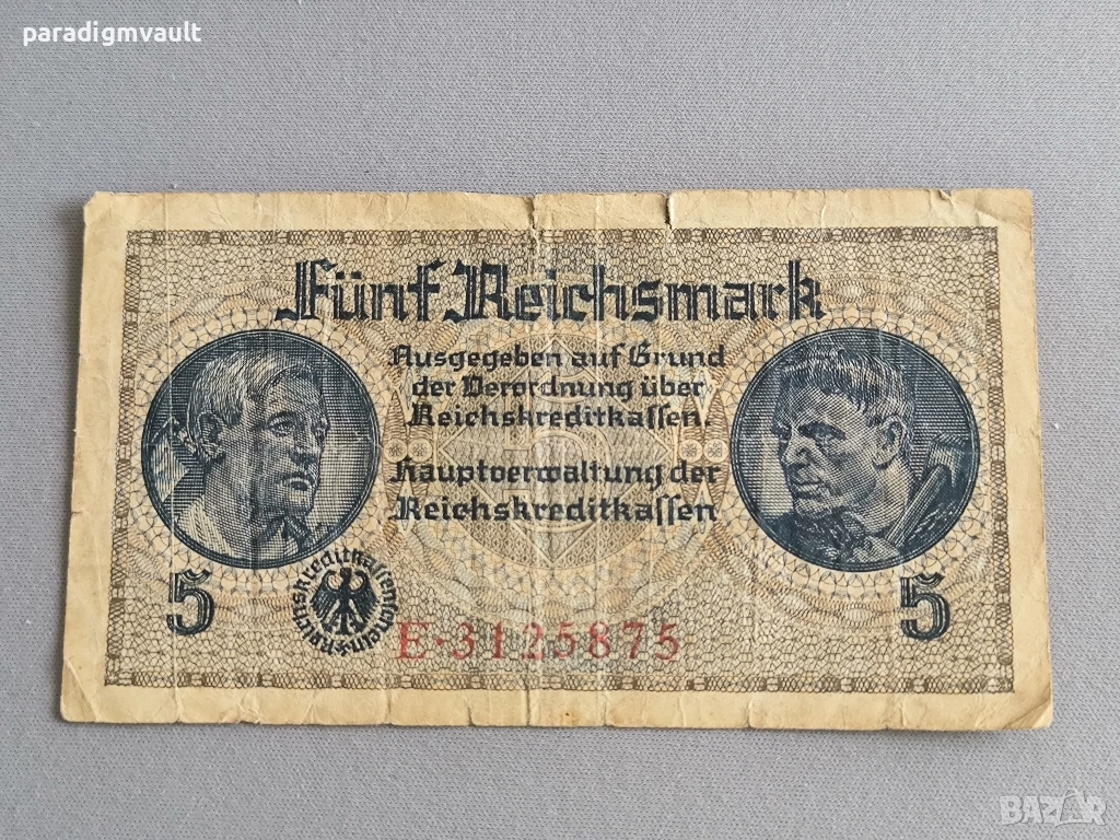 Райх банкнота - Германия - 5 марки | 1939г., снимка 1