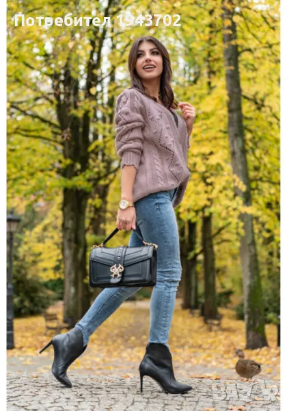 Дамска жилетка в цвят пепел от рози Versi, снимка 1