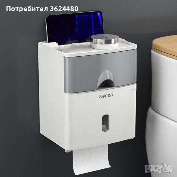 Лепяща пластмасова поставка за тоалетна хартия 67500, снимка 1