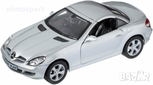 Количка метален автомобил MERCEDES BENZ SLK350, Сива, 210359, дължина 22 см (210359), снимка 1