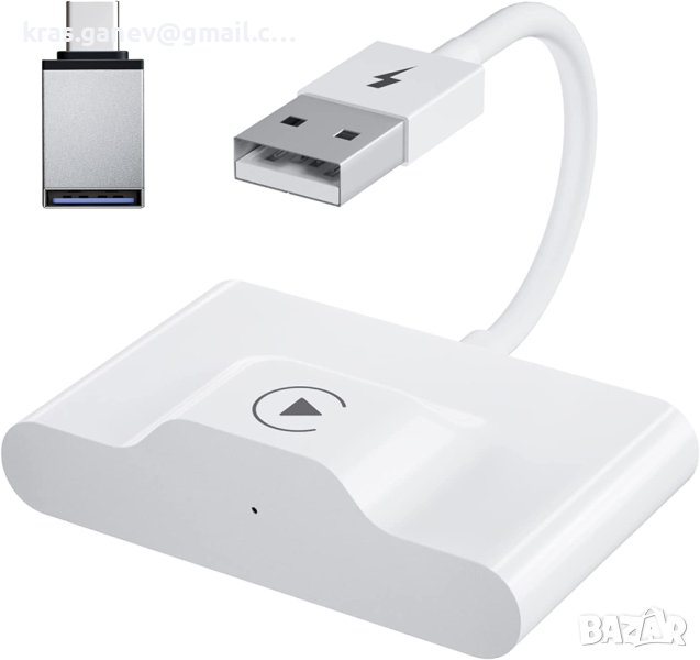 iPhone Wireless CarPlay Adapter, Wireless Carplay Dongle Convert Wired, снимка 1