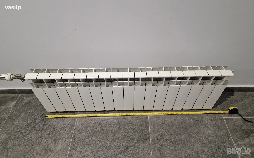 Алуминиев радиатор 17 секции / глидера, 140см х 43см с терморегулатор, снимка 1