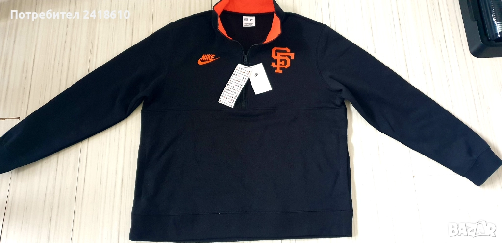 Nike Performance San Francisco Giants Cooperstown  1/2 Half Zip Sweatshirt Half Zip Mens Size XL НОВ, снимка 1