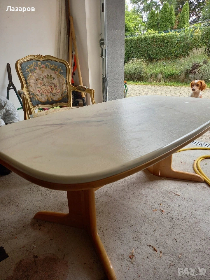 Холна масичка мраморен плот, снимка 1