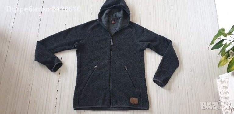 HAGLOFS Whooly Hood Women Wool Full Zip Size L ОРИГИНАЛ! Дамскo Горнище с цял цип!, снимка 1