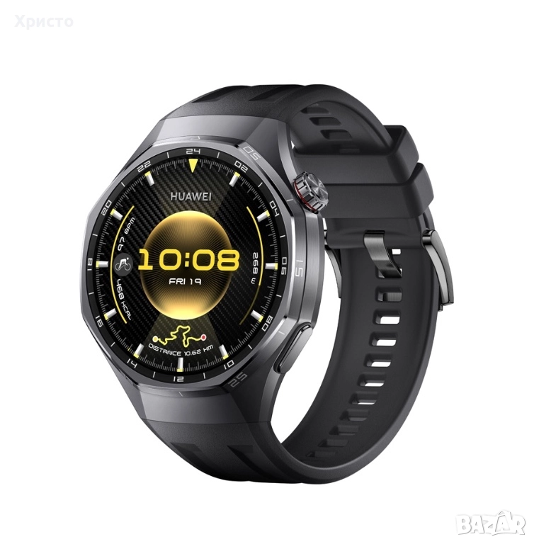 НОВ!!! Huawei Watch GT 6 Pro, 46MM, Black Titanium Alloy Case, Black Fluoroelastomer Strap, снимка 1