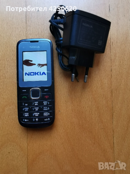 Телефон нокия бутони  c1-01 със зарядно бг меню, снимка 1