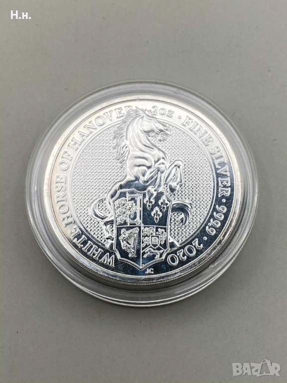 Сребърна монета 2020 White Horse 2oz, снимка 1