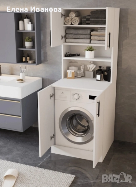 Шкаф за пералня с рафтове , снимка 1