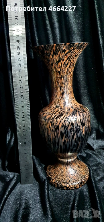 Автентична ваза от муранско стъкло-Aventurina, снимка 1