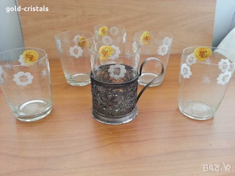 Стъклени чаши за стакани подстакани, снимка 1