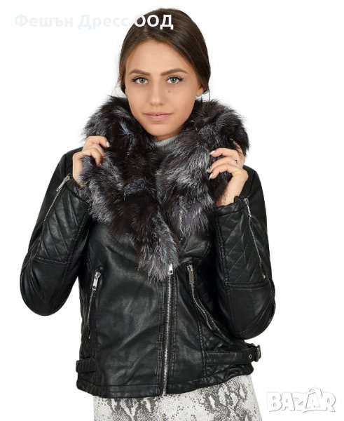 Разпродажба! Зимно кожено яке 4077 – яка от естествен косъм, снимка 1