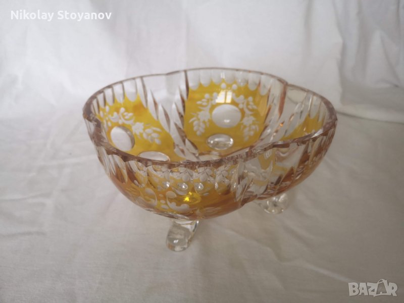 Кристална купа от 20-те години на 20-ти век - Бохемия, снимка 1