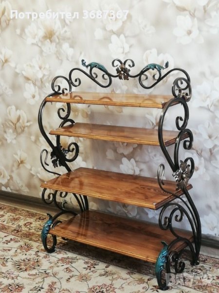 Етажерки , рафтове , полици , стойки , конзоли и рафтодържачи от ковано желязо, снимка 1