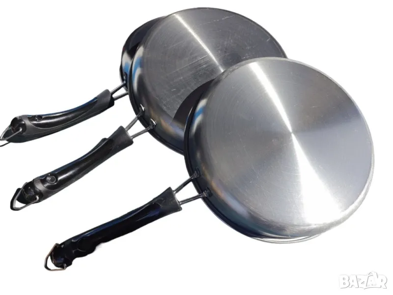 Три  броя тигани с дръжка 22/24/26 см., снимка 1