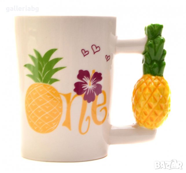 Керамична чаша - Ананас, снимка 1