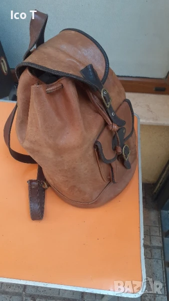 раница  от естествена кожа..., снимка 1