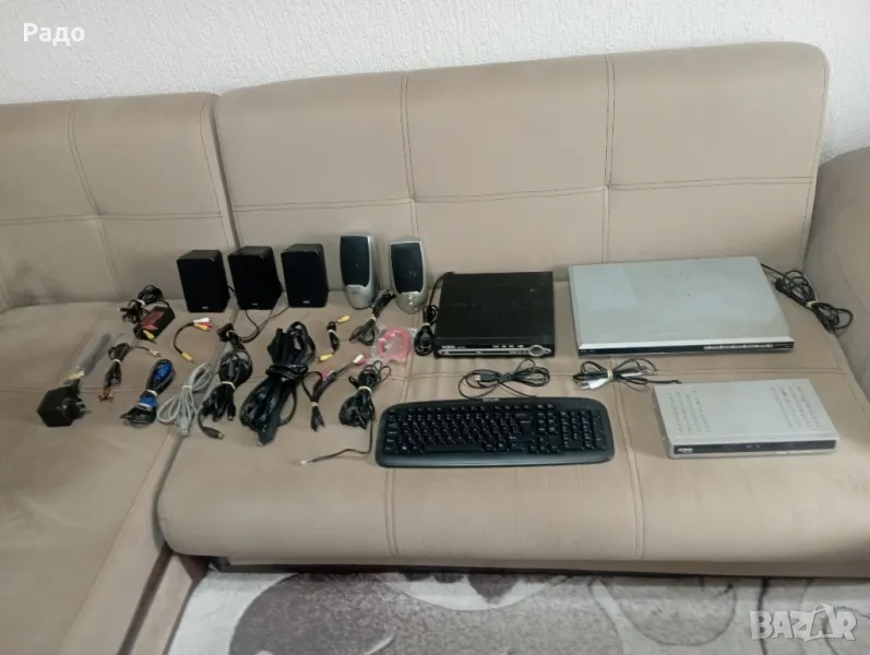 Лот DVD клавиатура кабели адаптор тонколони, снимка 1