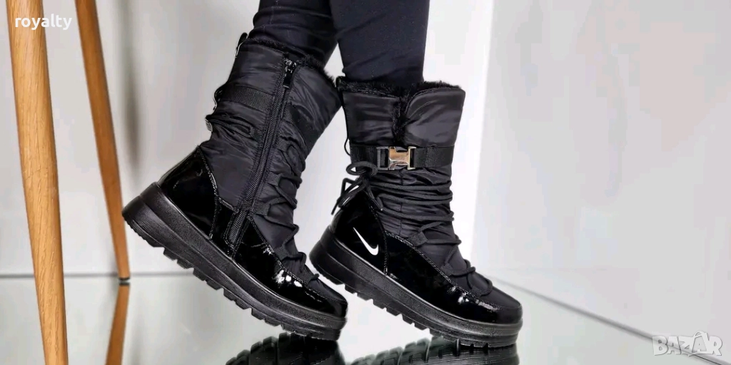 Nike Дамски Черни Зимни Апрески с Вата Найк , снимка 1