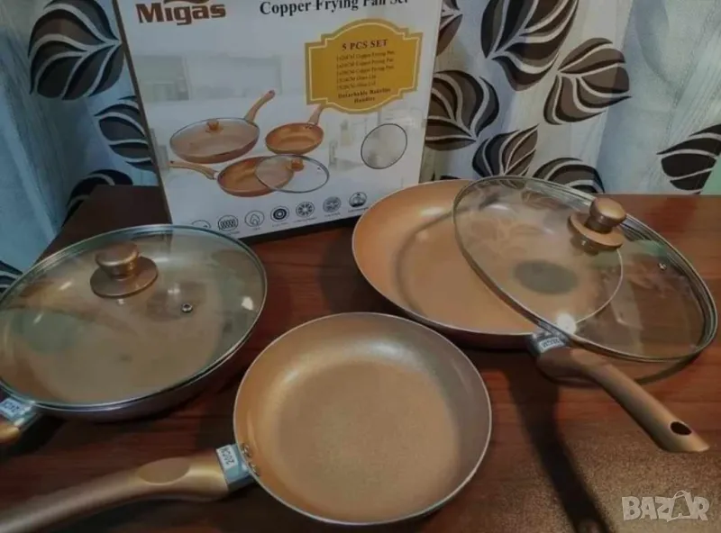 Комплект от 3 керамични тигана за всяка кухня Migas ML-0015, снимка 1