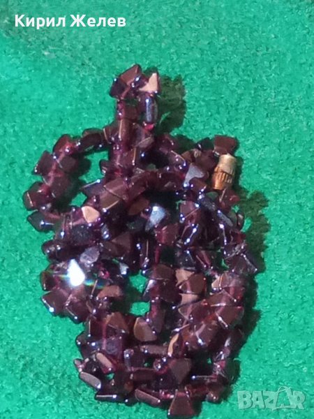 КОЛИЕ Натурален ГРАНАТ ВИОЛЕТ ОТТЕНЪК СТАР АРТ ГЕРДАН от БЛАГОРОДНИ КАМЪНИ 14994, снимка 1