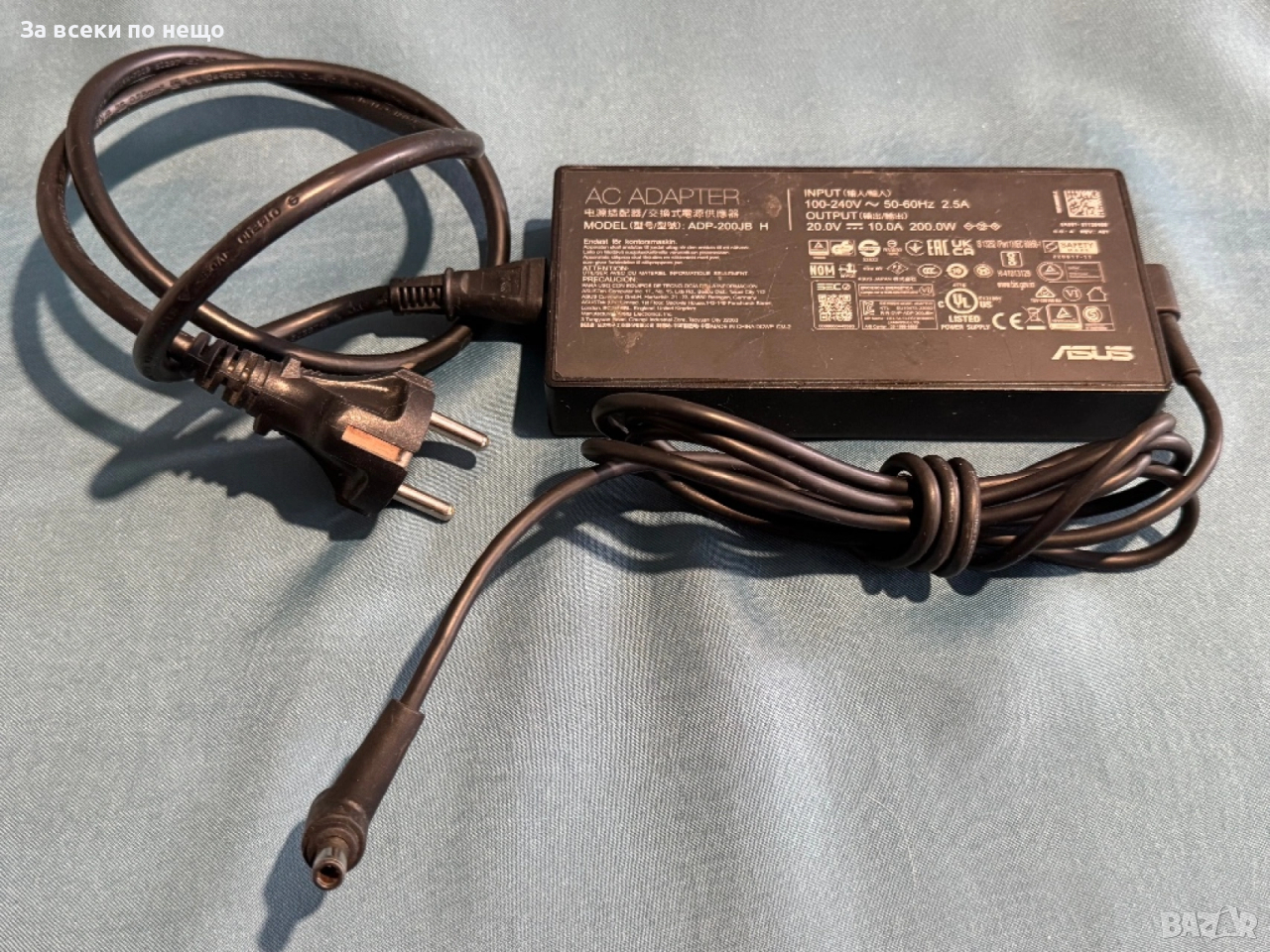 Оригинално зарядно за лаптоп Asus ROG 20V 200W 10A , зарядно asus , Букса (4.5x0.7x3.0)мм, снимка 1