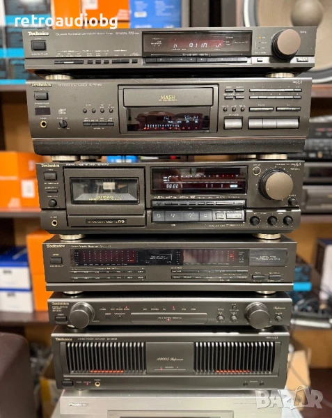 💥HIGH END аудио сет TECHNICS - предусилвател, стъпало, еквалайзер, триглав дек, CD и тунер - Class , снимка 1
