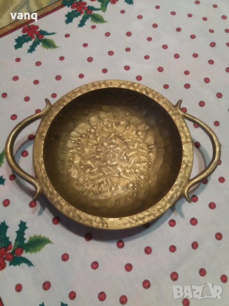 Стар бронзов поднос, снимка 1