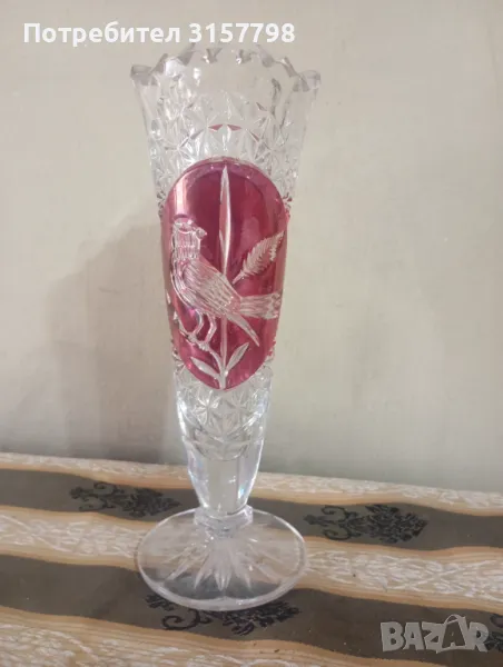 Кристална ваза бохемия, снимка 1