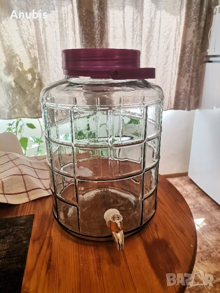 Стъклени буркани с чучур 12 литра, снимка 1