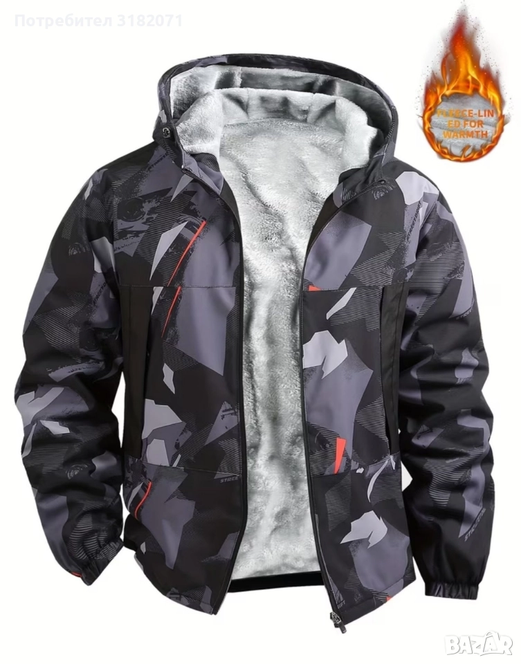 3XL зимно яке с качулка и топла мека подплата, снимка 1