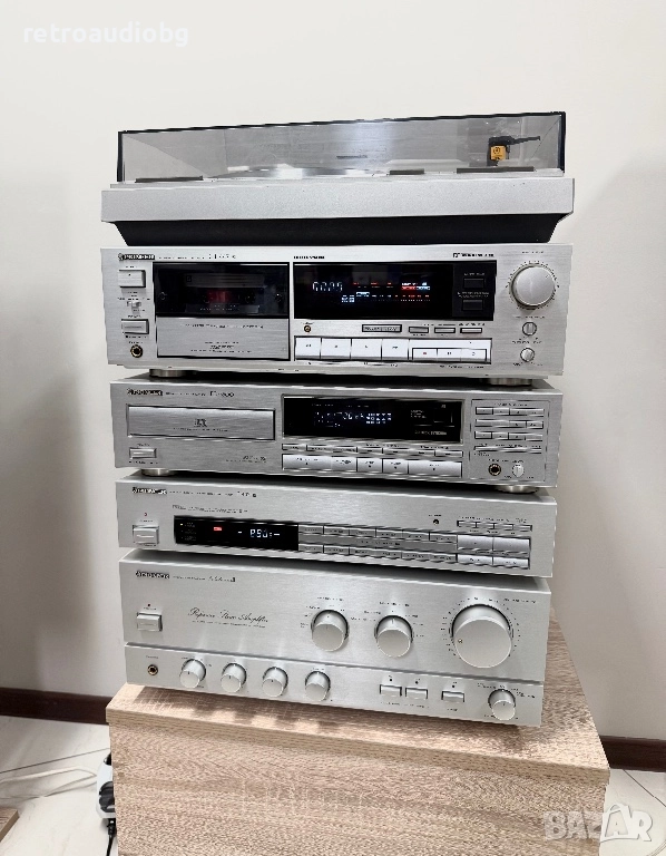 🔊ТОП ЦЕНА - Ретро аудио система сет PIONEER сива серия - усилвател + дек + cd + тунер + грамофон🔉, снимка 1