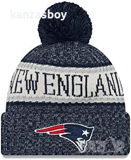 new era new england patriots - страхотна зимна шапка КАТО НОВА 100% оригинал универсален размер, снимка 1