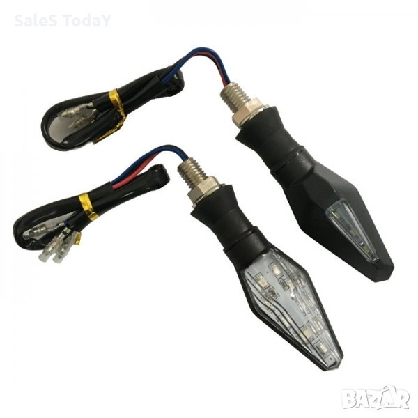Диодни LED мигачи за мотор , 2*12 LED, бял, снимка 1