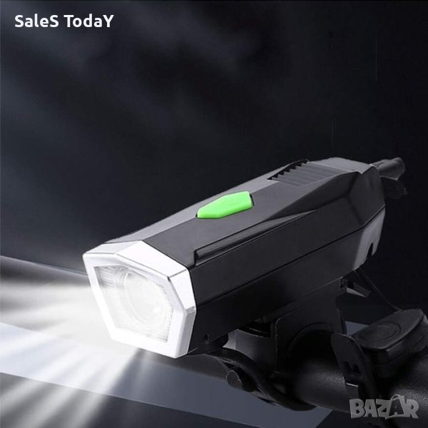 Фар за велосипед, USB, 3 режима, 10,5*4,2*3,2см, снимка 1