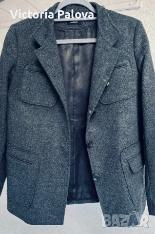 Сиво късо яке/сако STEFFEN SCHRAUT вълна кашмир коприна, снимка 3 - Якета - 47671994