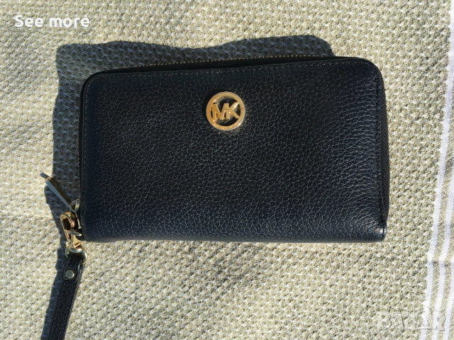 Дамски портфейл от естествена кожа  Michael Kors, снимка 2 - Портфейли, портмонета - 52073526