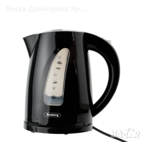 Електрическа кана Rosberg, 2200W, 1.7л., 2 ГОДИНИ ГАРАНЦИЯ, снимка 5 - Кани - 50554375