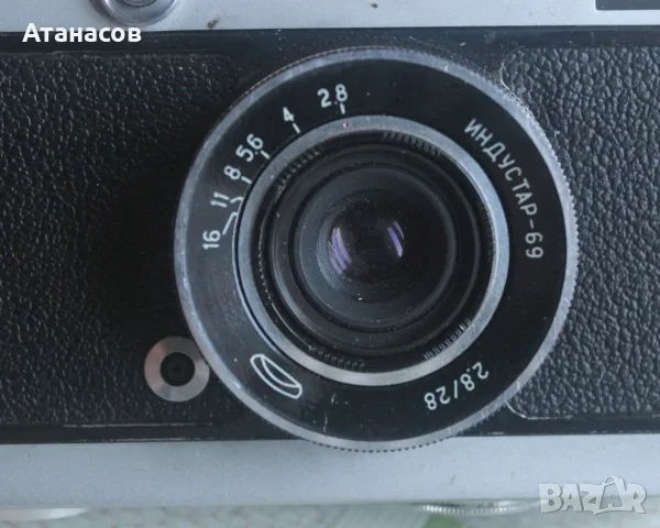„Индустар 69“ 28/2.8 + фотоапарат " Чайка", снимка 5 - Фотоапарати - 54021965