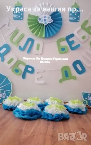 Украса За посрещане на новородено бебе у дома, снимка 2 - Декорация за дома - 31889204